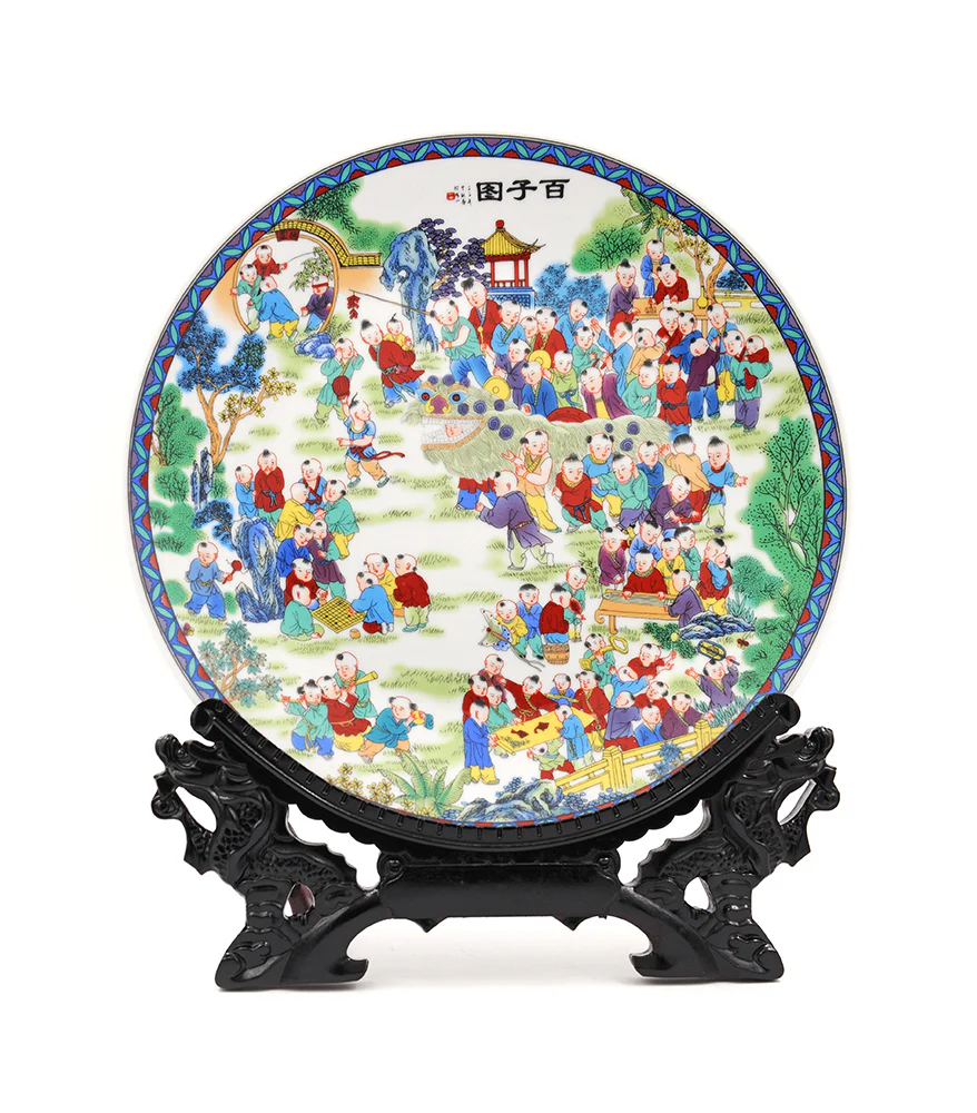 100人の子ども飾り皿 100 Children Decorative Plate