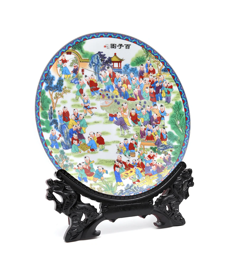 100人の子ども飾り皿 100 Children Decorative Plate