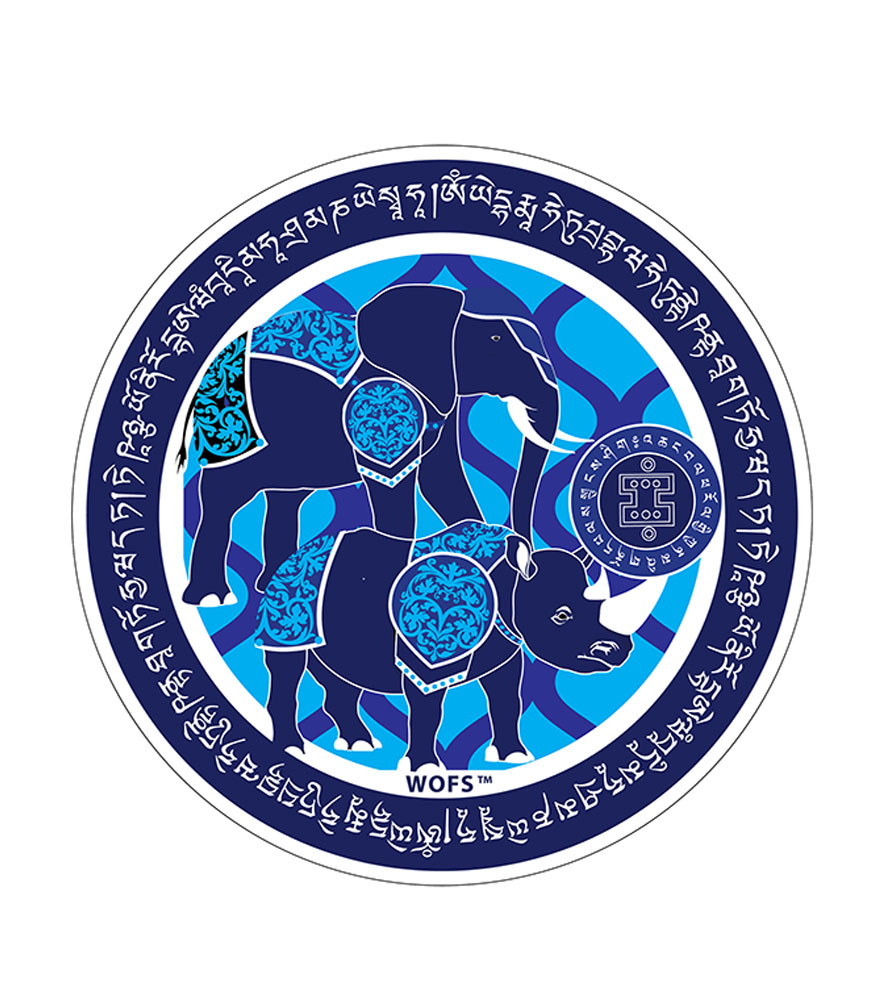 ステッカー　サイとゾウ　ANTI BURGLARY STICKER